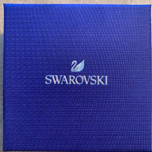 Swarovski Signed Swan Pearl Silver Crystal Earring - Picture 3 of 5